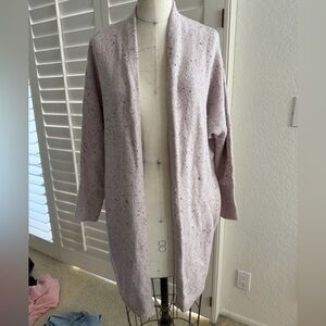 Women's Speckled Open-Front Cardigan